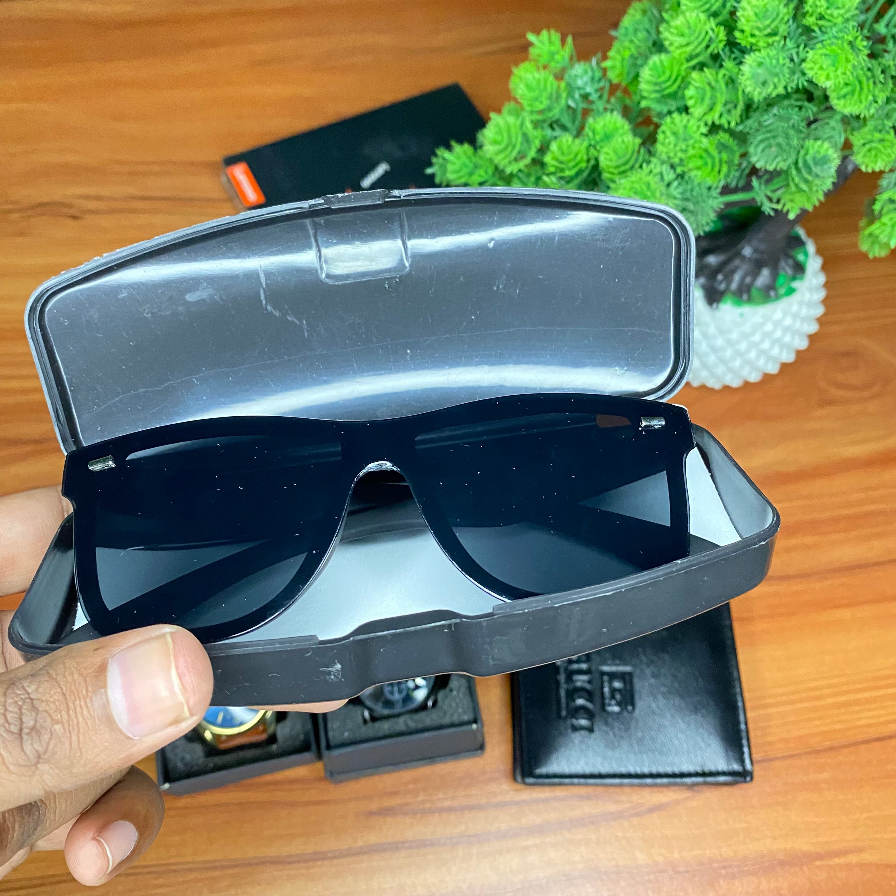 OLIVES  Combo Pack – Smart Watch, Sunglass, Wallet & Earphone | Premium Gift Set (৳990)