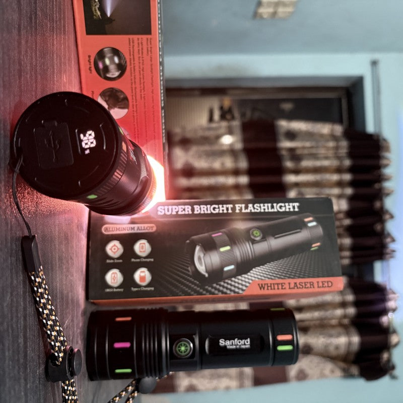 🔦 Sanford 18650 mAh Zoom Light with Powerbank – মাত্র ৳1350 টাকায়!